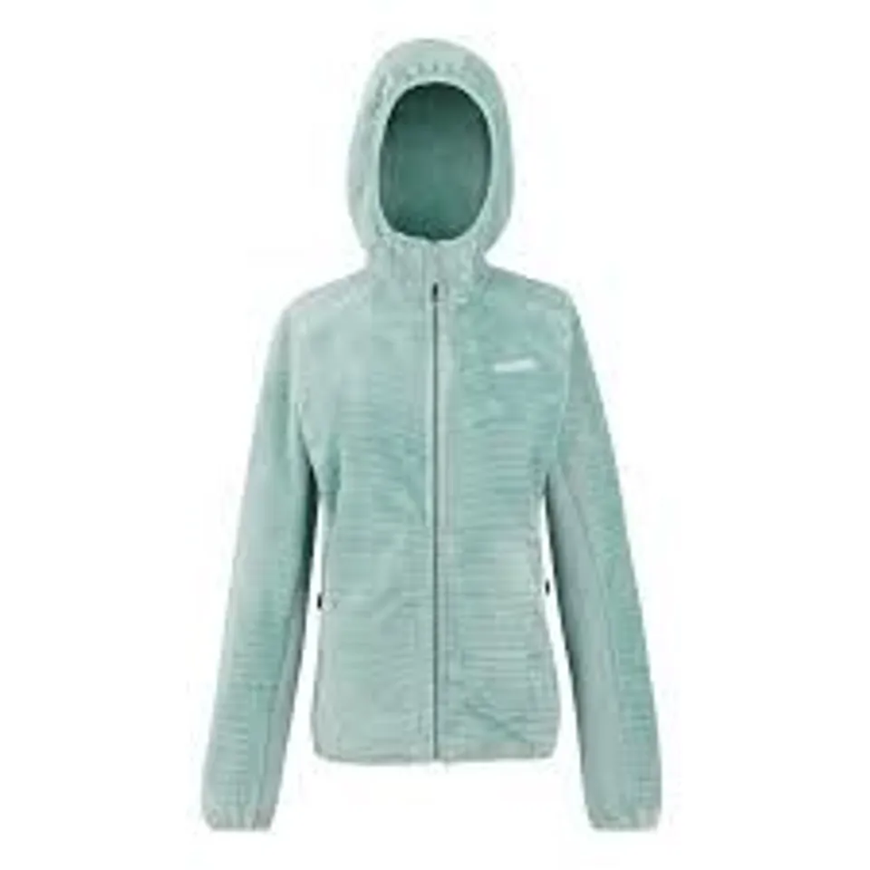 BRAND NEW REGATTA WOMENS ENDRA HOODED FLEECE JACKET IN GREEN HAZE - UK SIZE 10