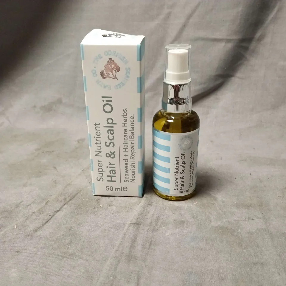 THE CORNISH SEAWEED BATH CO. SUPER NUTRIENT HAIR AND SCALP OIL 50ML