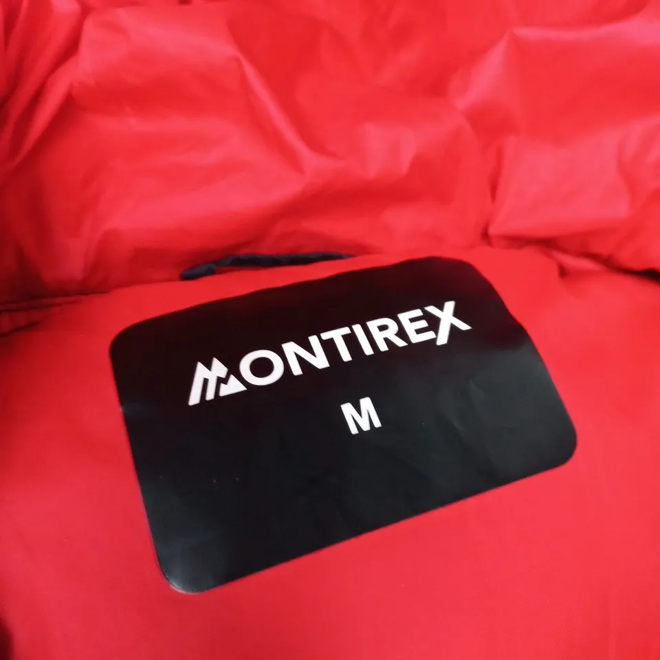 MONTIREX PUFFER JACKET – BLACK WITH RED INTERIOR, SIZE M (MEN'S)