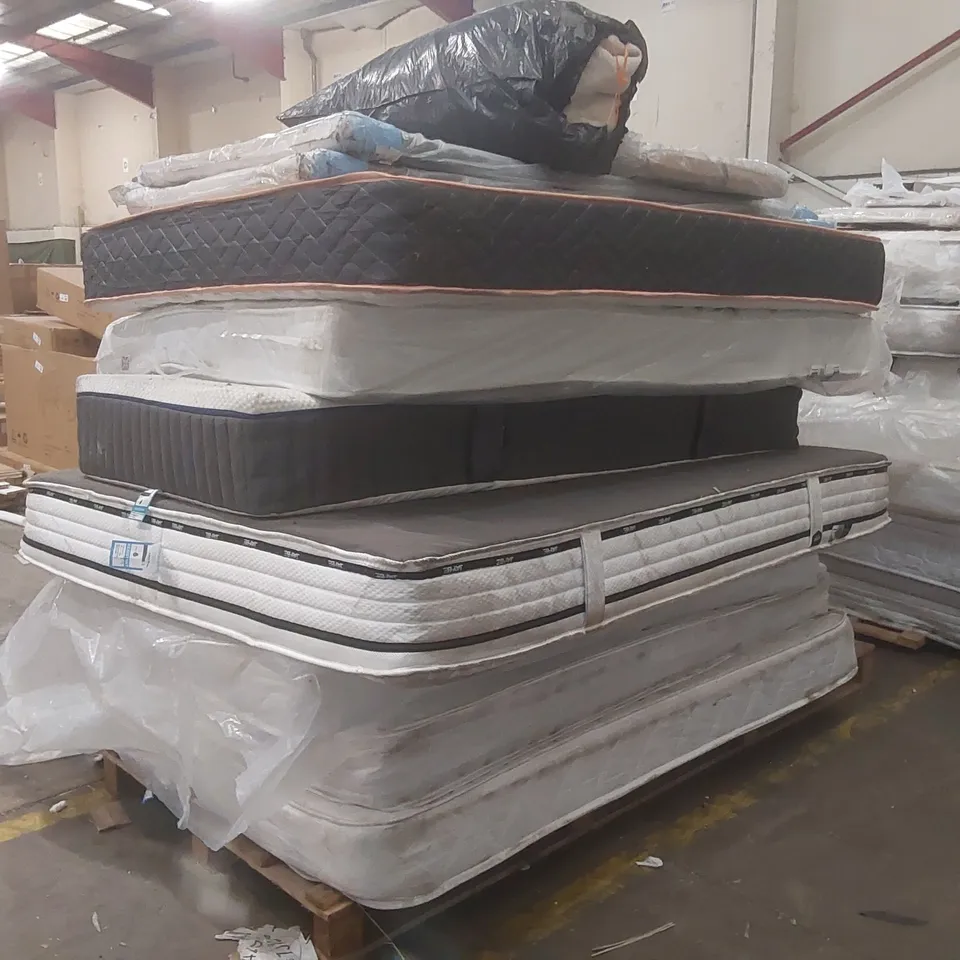 PALLET CONTAINING APPROXIMATELY 7x MATTRESSES, 3x HEADBOARDS