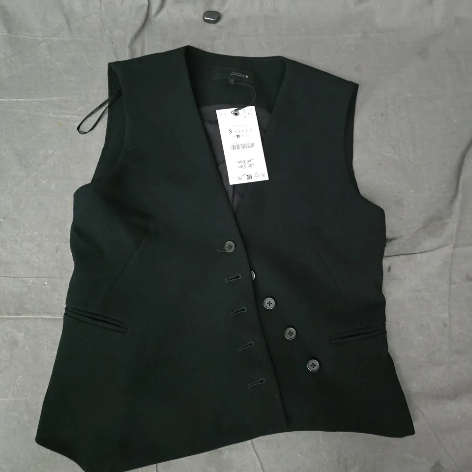 ZARA LACK WAISTCOAT VEST SIZE SMALL