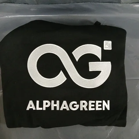 5X ALPHAGREEN HOODIE WITH AG LOGO – BLACK, SIZE S