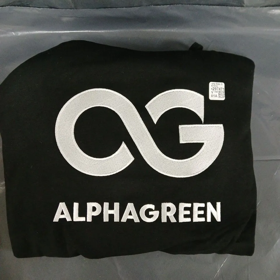 5X ALPHAGREEN HOODIE WITH AG LOGO – BLACK, SIZE S