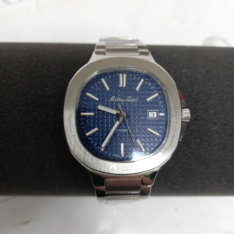 MATHEY TISSOT SWISS MADE EVASION AUTOMATIC  LUXURY WATCH - STAINLESS STEEL - SAPPHIRE COATED FACE 