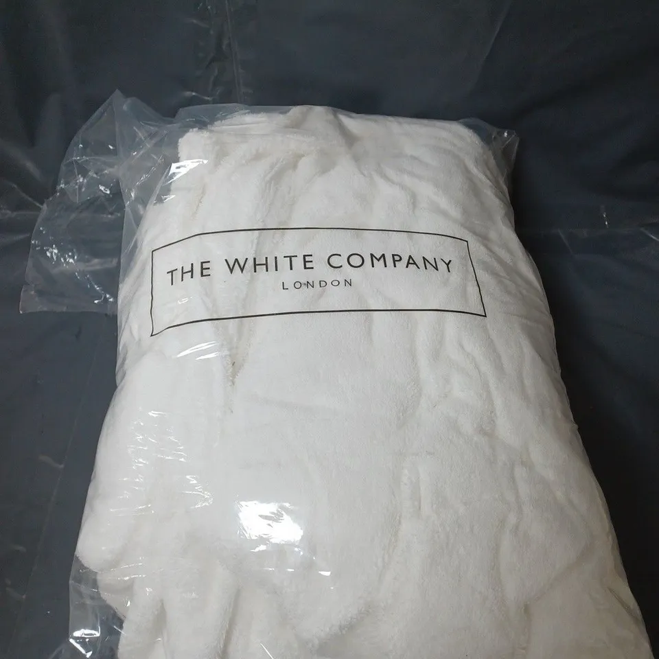 THE WHITE COMPANY CLASSIC COTTON ROBE WHITE SIZE MEDIUM