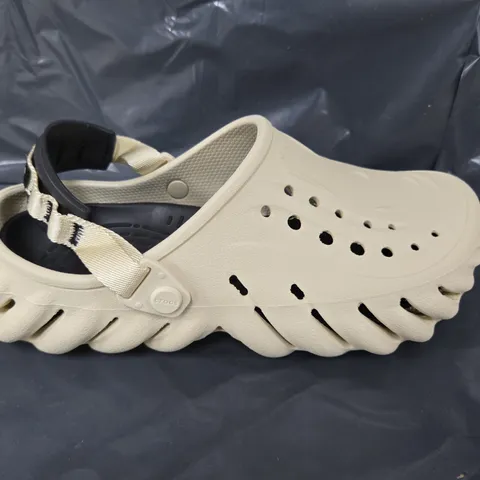 UNBOXED PAIR OF CROCS ECHO CLOG IN BEIGE - UK M7/W8