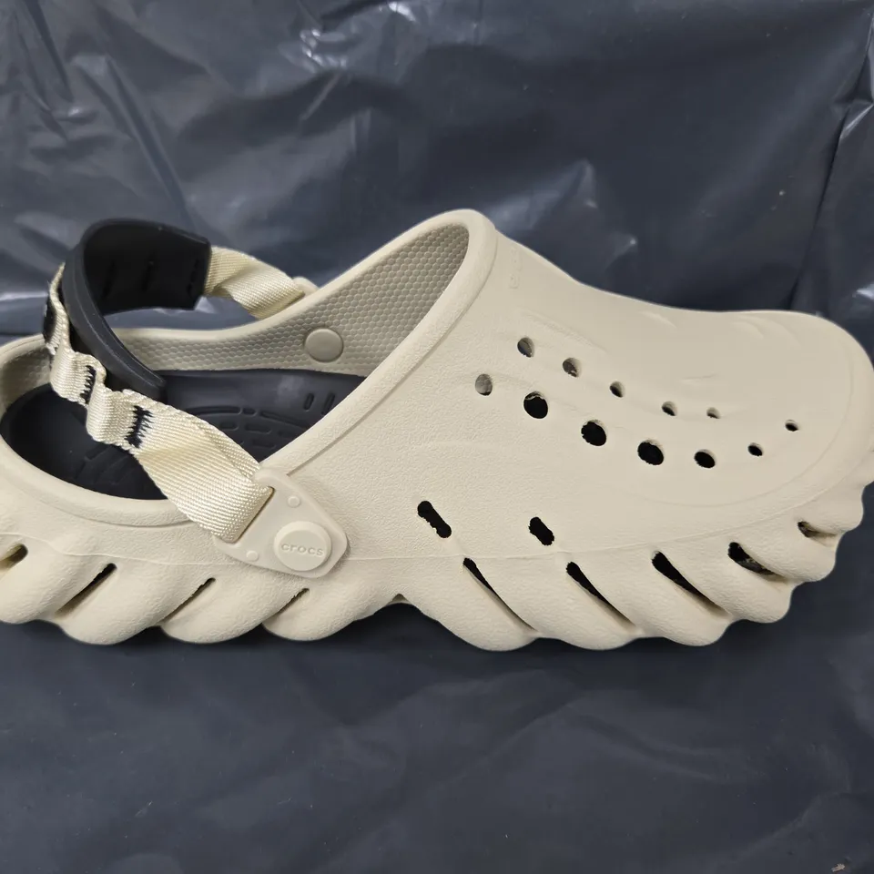 UNBOXED PAIR OF CROCS ECHO CLOG IN BEIGE - UK M7/W8