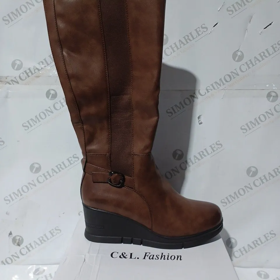 C&L FASHION BOOTS IN BROWN - EUR 41