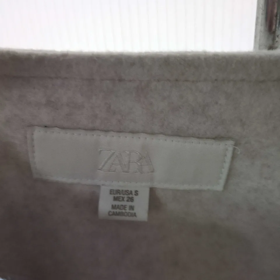 ZARA WOMEN'S LIGHT GREY ZIP-UP BOMBER JACKET