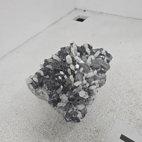 CALCITE PYRITE ON QUARTZ GALENA NATURAL CLUSTER 