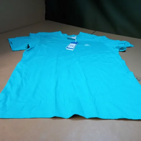 ADIDAS VIBRANT GREEN/LOGO CREW NECK TEE - SMALL