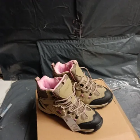 MOUNTAIN WAREHOUSE WOMEN'S WATERPROOF WALKING BOOTS – BEIGE/PINK, UK 5.5
