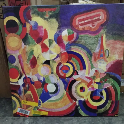 BOXED HOMAGE TO BLERIOT BY ROBERT DELAUNAY - WRAPPED CANVAS PAINTING 