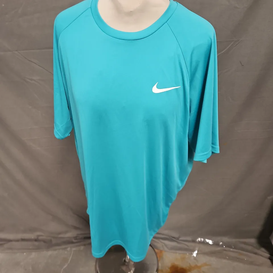 NIKE SWIM DRI-FIT TOP IN TEAL SIZE L