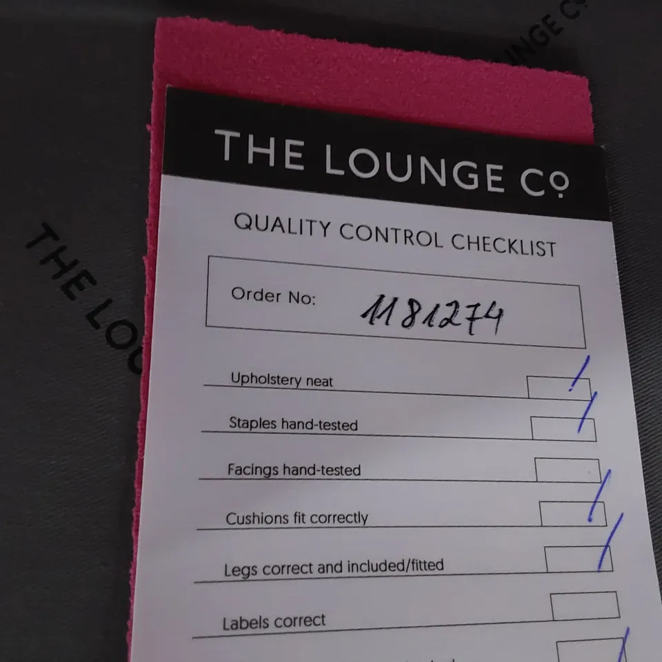QUALITY BRITISH DESIGNER LOUNGE Co. FOUR SEATER SOFA SHOCKING PINK PLUSH FABRIC 