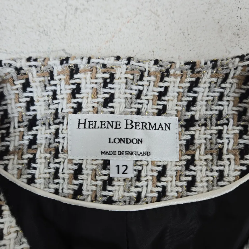 HELENE BERMAN LONDON TWEED JACKET, UK 12