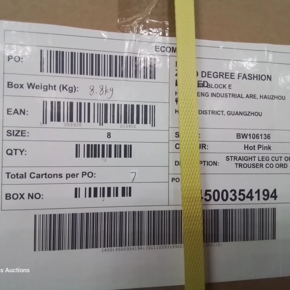  CASE OF MISSGUIDED HOT PINK STRAIGHT LEG CUT OUT TROUSERS SIZE 8