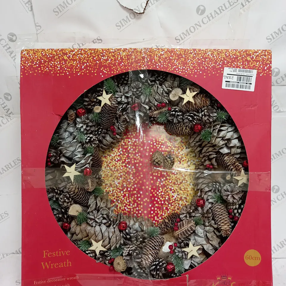 THREE KINGS 60 CM FROSTSTAR CHRISTMAS WREATH RRP £49.99