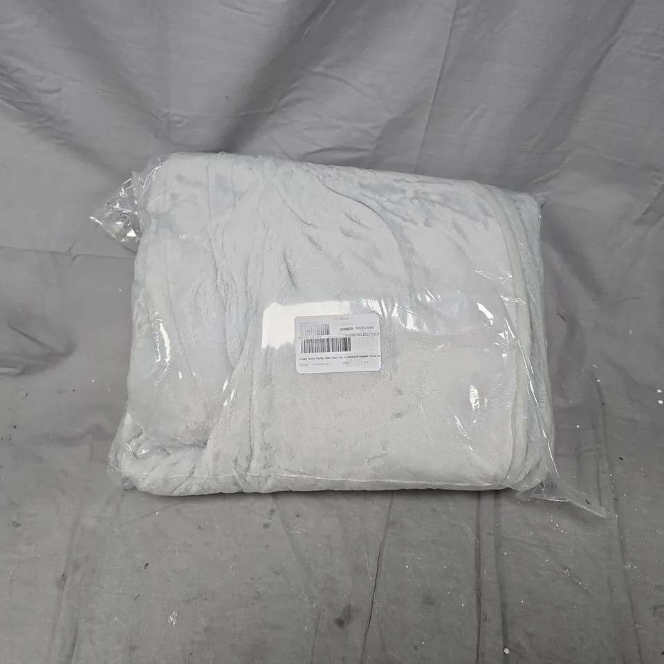 COZEE HOME FAMILY SIZED FAUX FUR & VELVETSOFT HEATED THROW