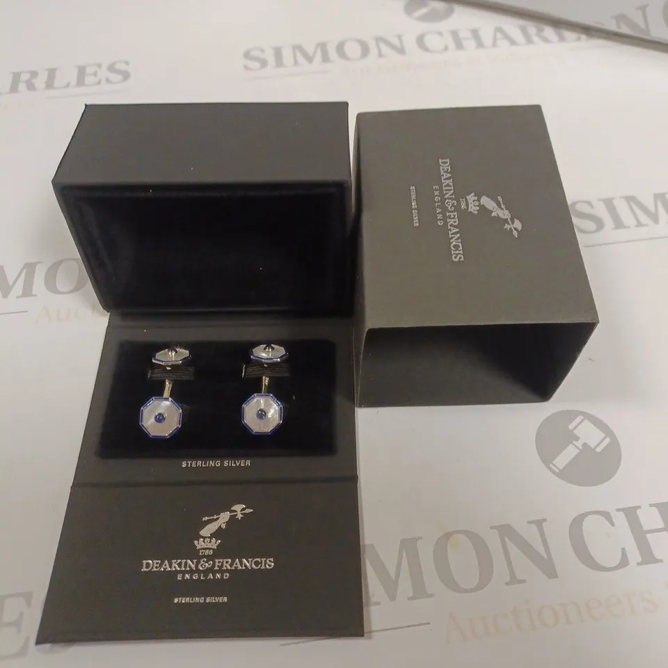 DEAKIN & FRANCIS STERLING SILVER CUFFLINKS