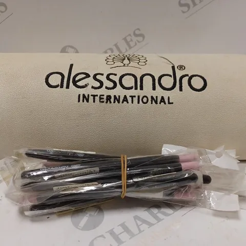 BOX OF APPROX 50 ASSORTED ALESSANDRO PRODUCTS TO INCLUDE MANICURE CUSHIONS & STRIPLAC HOOF STICKS 
