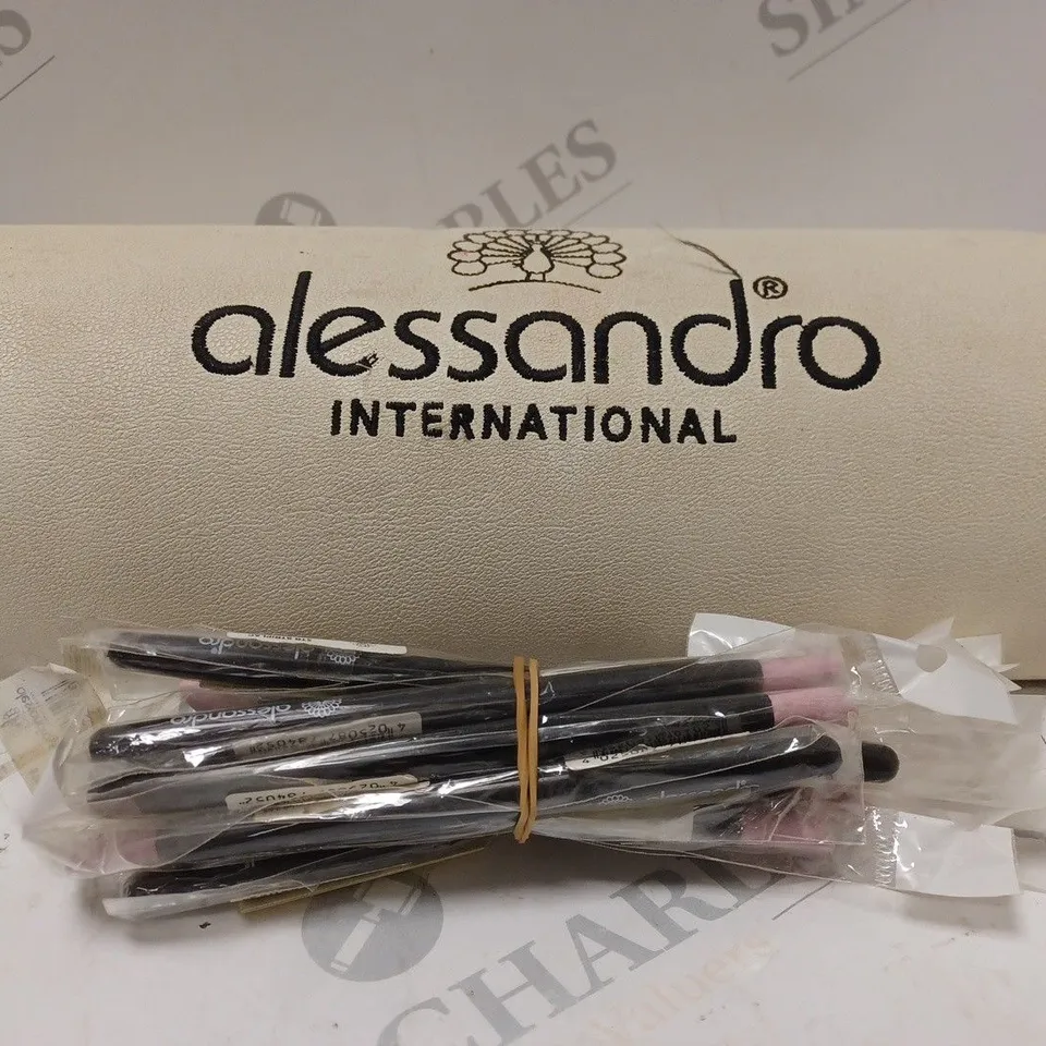 BOX OF APPROX 50 ASSORTED ALESSANDRO PRODUCTS TO INCLUDE MANICURE CUSHIONS & STRIPLAC HOOF STICKS 