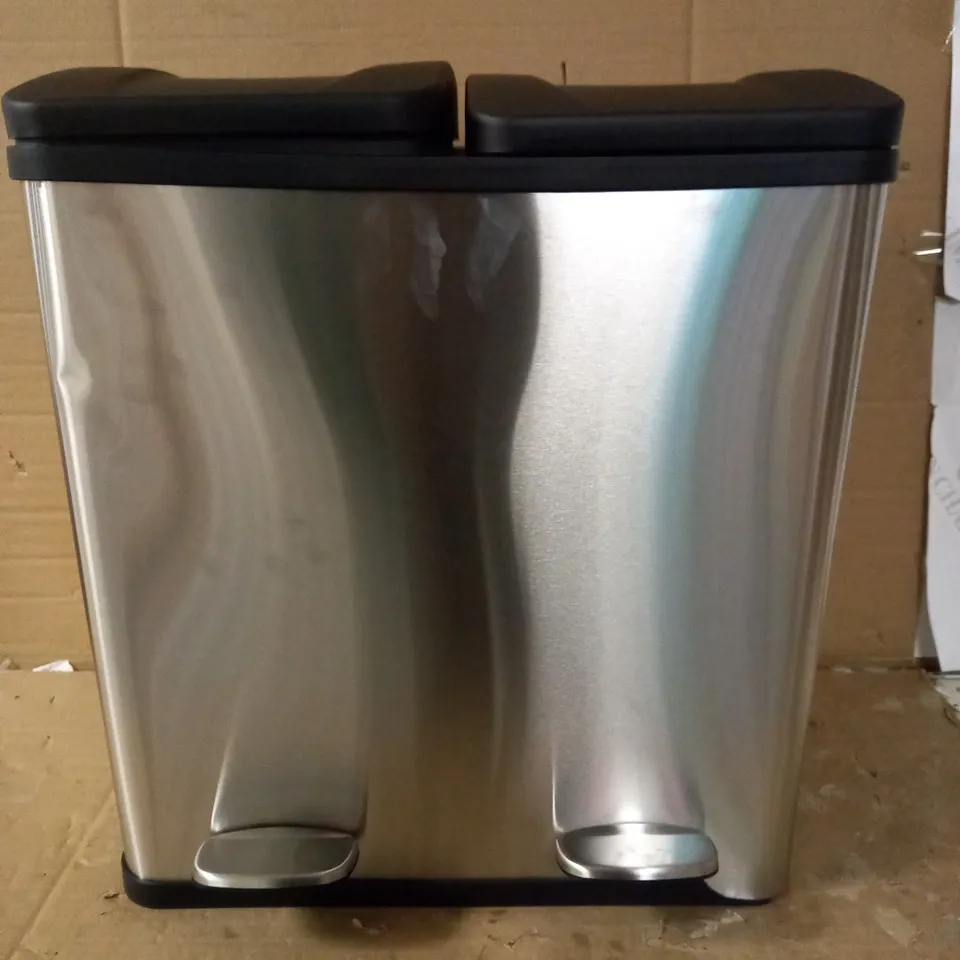 GONICVIN B-2-20 40L STAINLESS STEEL RECYCLING BIN