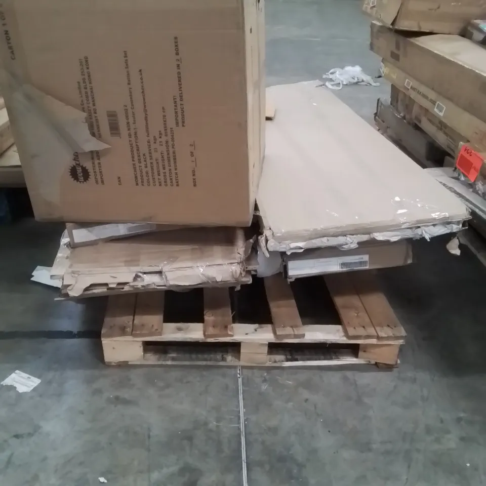 Pallet to include incomplete Furniture parts and peices 
