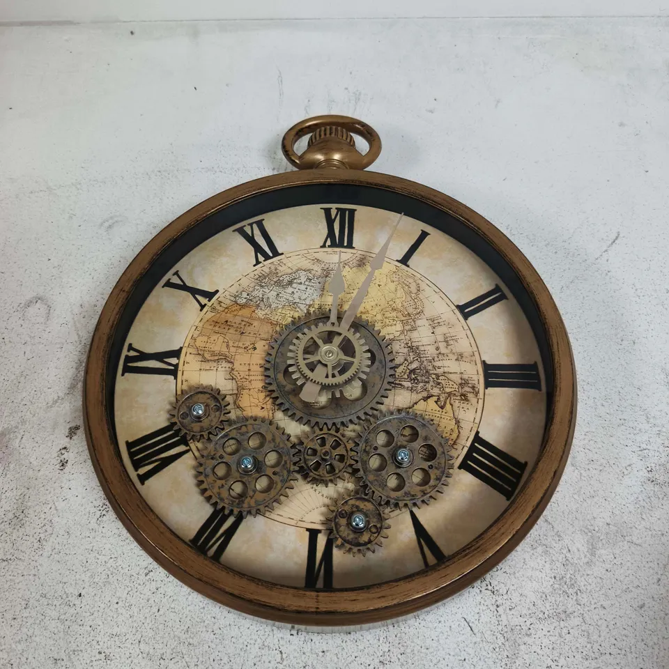 SANGTIA E23 WALL CLOCK WITH GEAR DECORATION 
