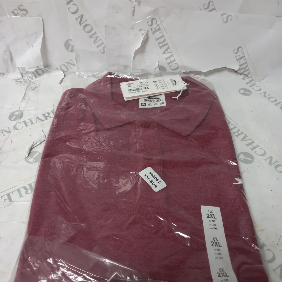 SEALED SLAZENGER PLAIN POLO SHIRT SIZE 2XL