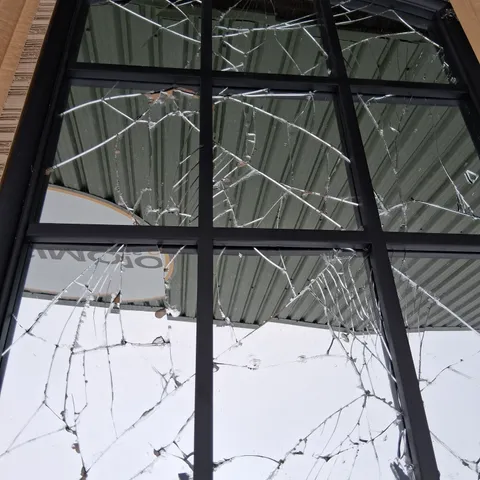 WOODEN WINDOW PANE MIRROR