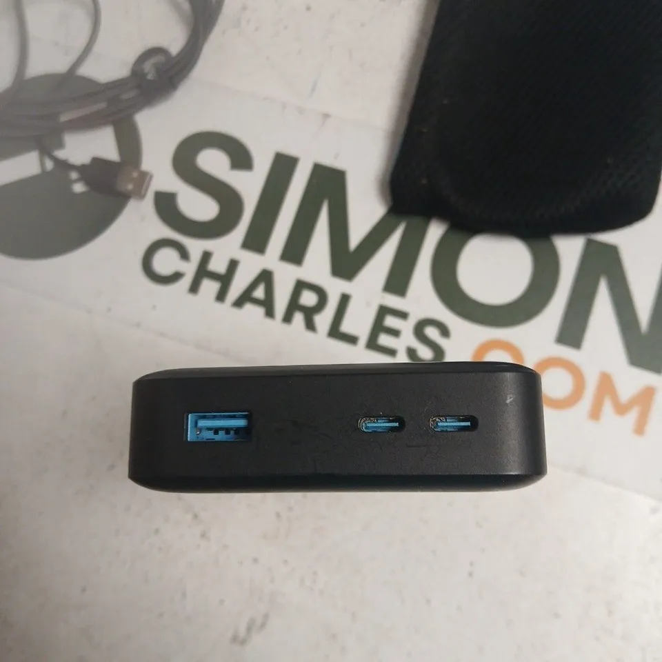ANKER POWERBANK – BLACK, 3-PORT (1X USB-A, 2X USB-C)