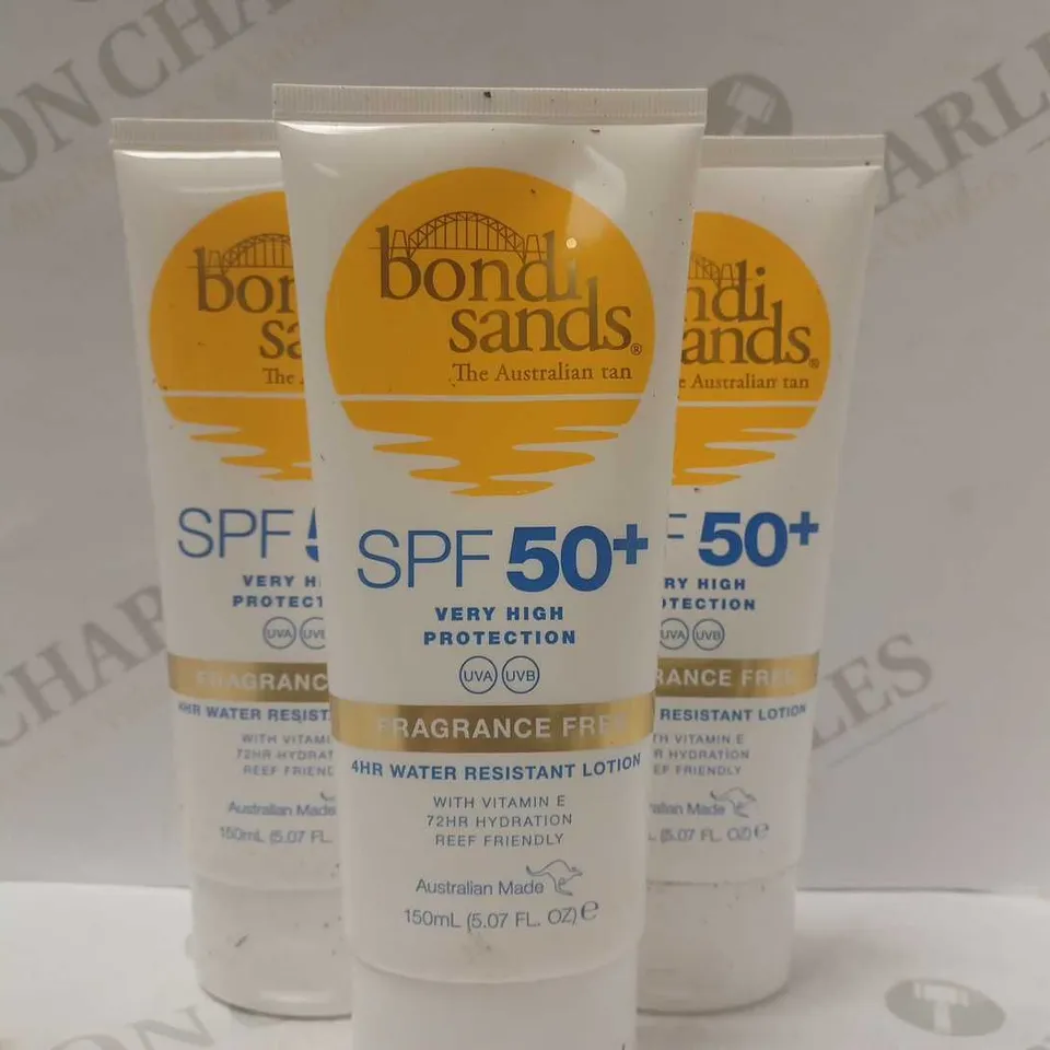 LOT OF 3 X 150ML BONDI SANDS SUNSCREEN LOTION SPF 50+