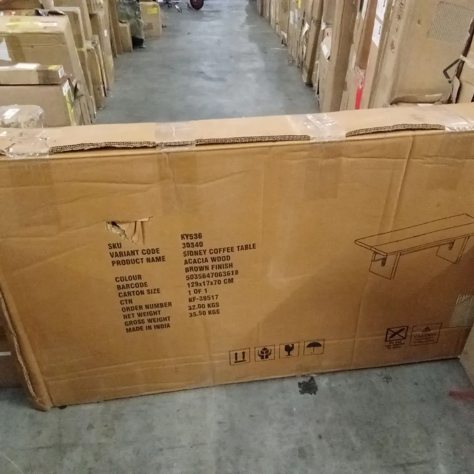 BOXED SIDNEY COFFEE TABLE - ACACIA WOOD (1 BOX)