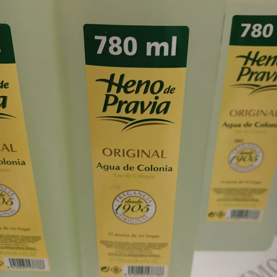 LOT OF 6 HENO DE PRAVIA ORIGINAL 780ML BOTTLES OF COLOGNE