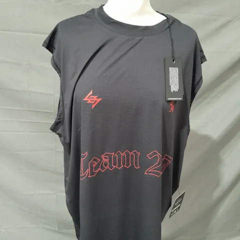 REPRESENT BLACK LDN MARATHON OVERSIZED TAN TOP - LARGE