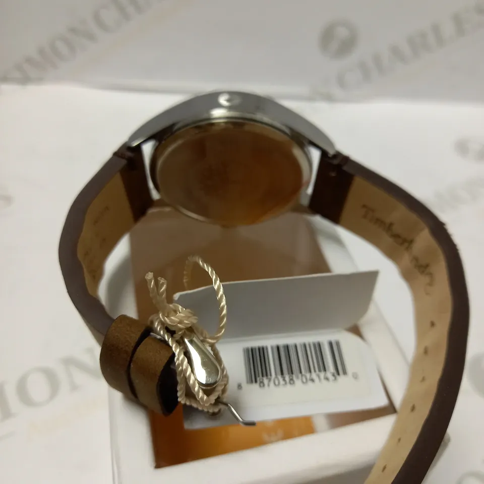 TIMBERLAND BROWN SUEDE STRAP WRISTWATCH