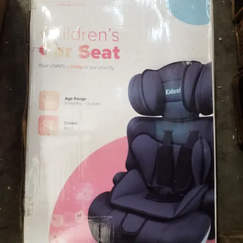 BOXED KIDOOLA CHILDRENS CAR SEAT - BLACK
