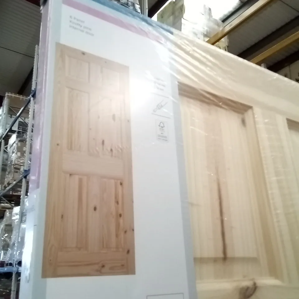 1981 X 762MM 6 PANEL KNOTTY PINE INTERNAL DOOR