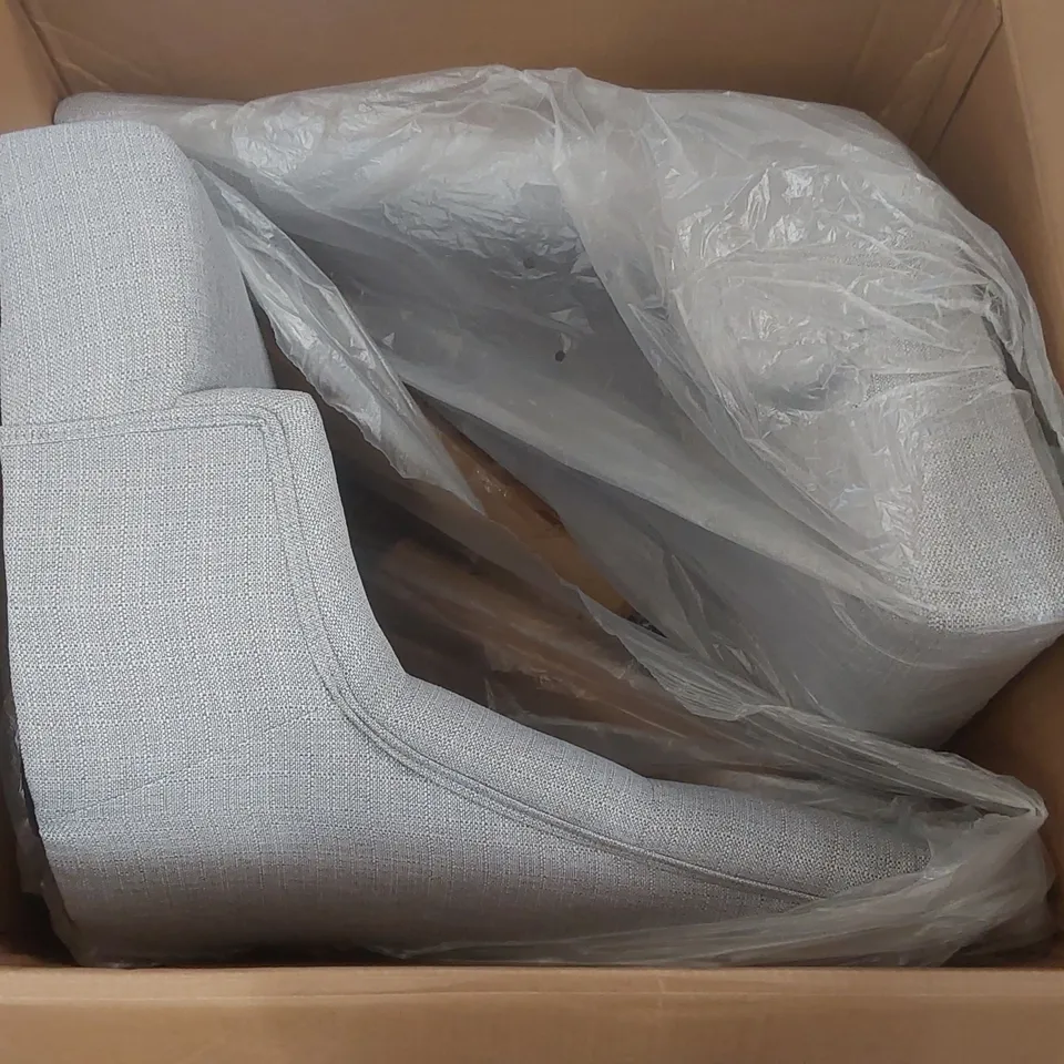 BOXED SET OF 2 FABRIC UPHOLSTERED DINING CHAIRS IN GREY