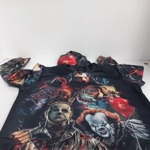 HORROR MOVIE THEMED TOP AND BOTTOMS SET XL TO FEATURE MICHAEL MYERS, CHUCKY, PENNYWISE THE CLOWN ETC