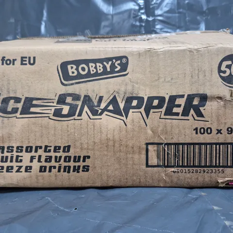 BOBBY'S ICE SNAPPER ASSORTED FRUIT FLAVOUR FREEZE DRINKS - APPROXIMATELY 100