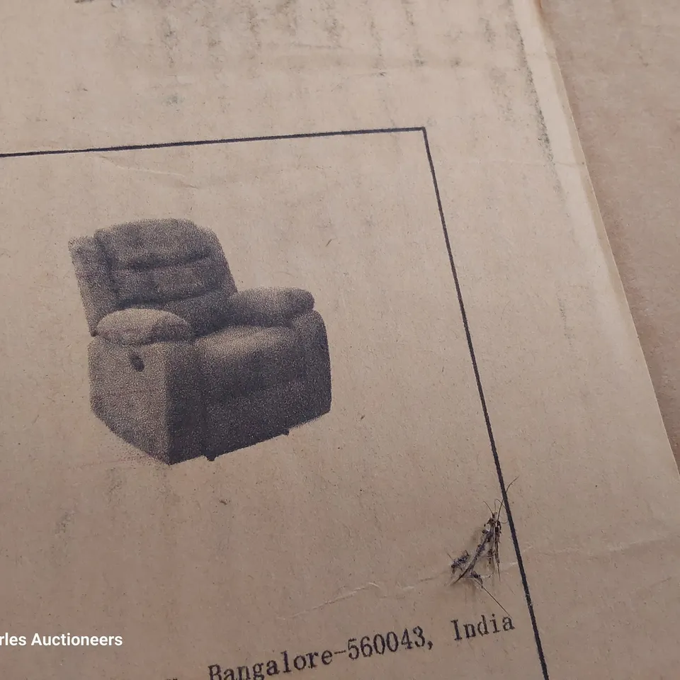 BOXED DESIGNER MANUAL RECLINING EASY CHAIR 