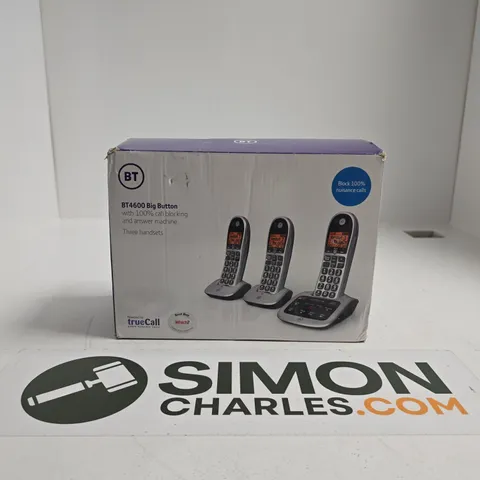BT4600 BIG BUTTON CORDLESS PHONE SYSTEM – 3 HANDSETS (BOXED)