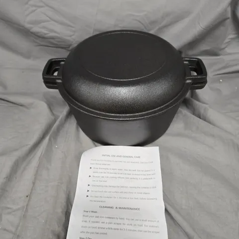 UNBRANDED CAST IRON COOKING POT