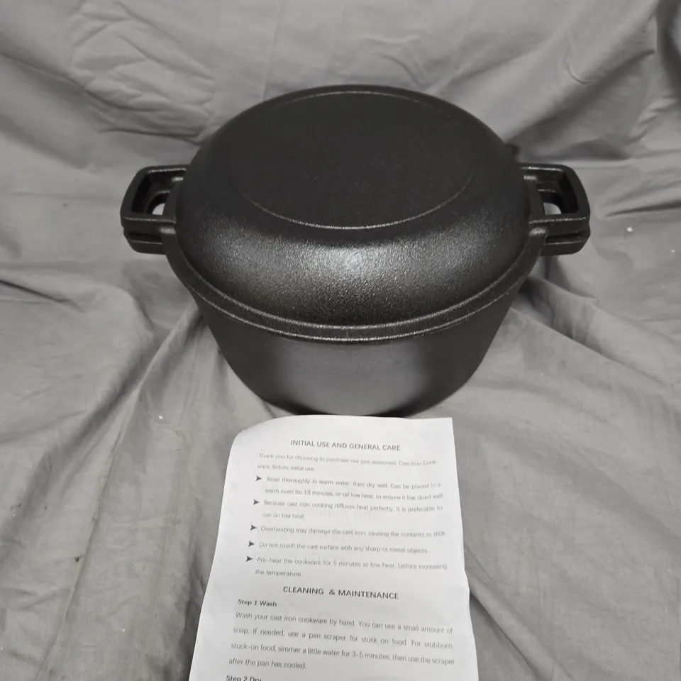 UNBRANDED CAST IRON COOKING POT