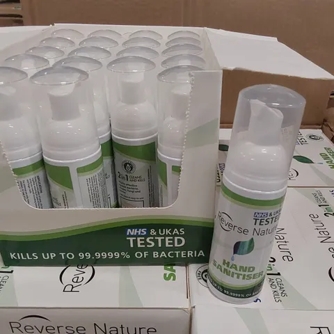 PALLET OF APPROXIMATELY 240 BOXES OF 20X 60ML REVERSE NATURE HAND SANITISER BOTTLES