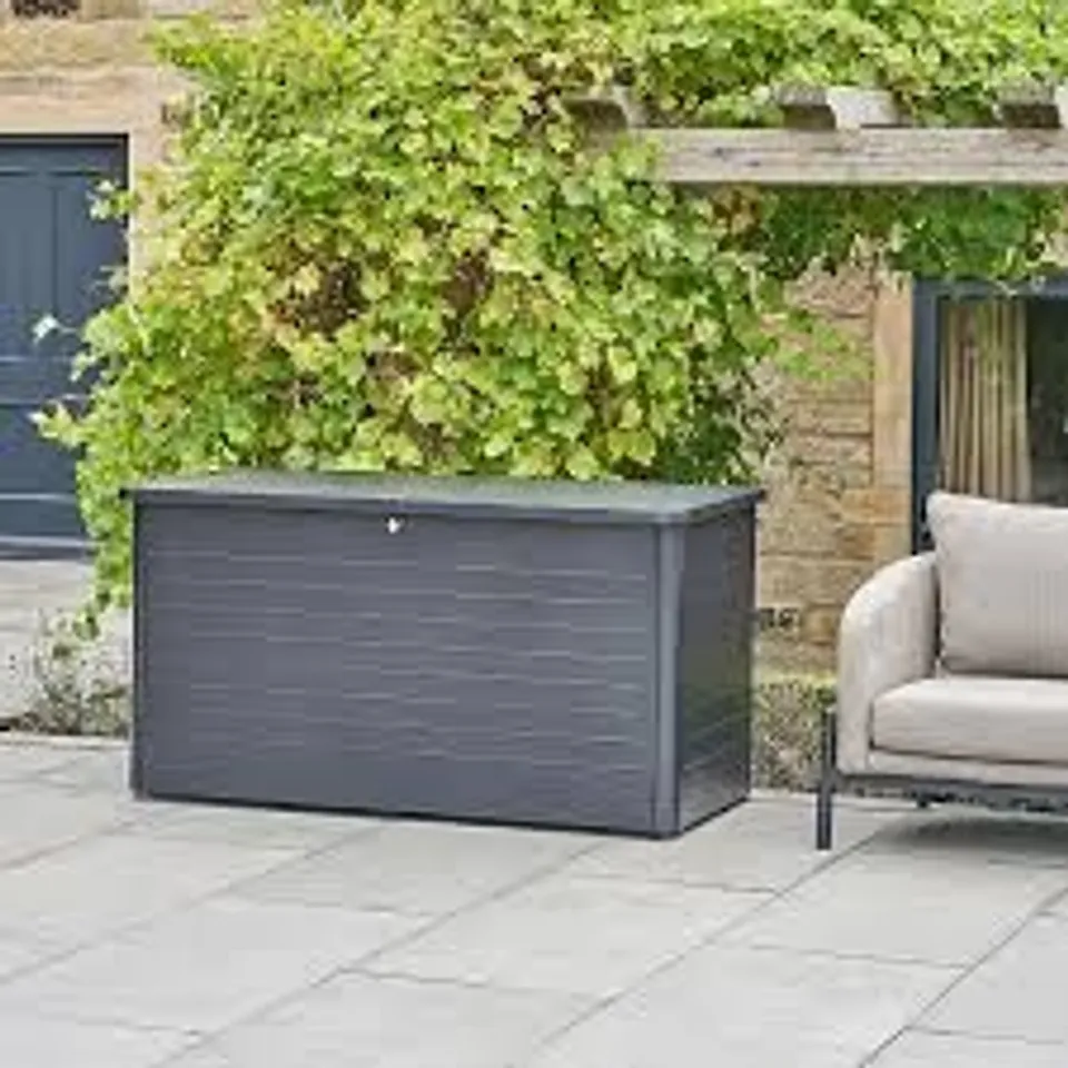 BOXED PACIFIC RHODE ISLAND LARGE GALVANISED STEEL CUSHION BOX - ANTHRACITE (1 BOX)