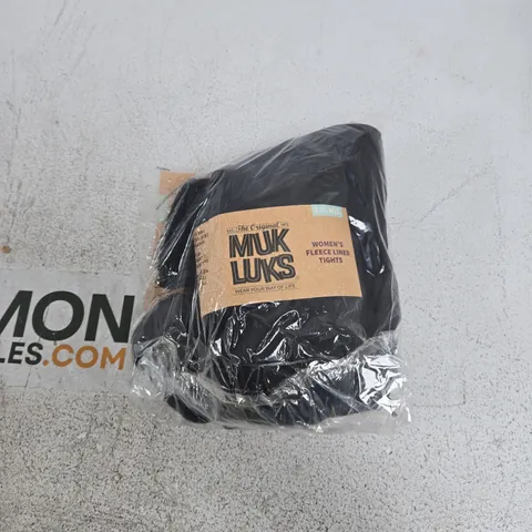 BAGGED MUK LUKS 4 PCK FLEECE LINED TIGHTS BLACK SIZE M/L