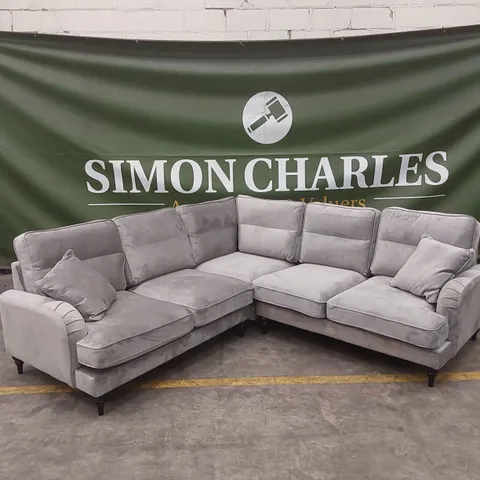 VICTORIA CORNER GROUP SOFA - GREY